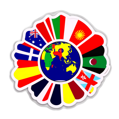 국가컵 다양한 팬들을 표현한 활기찬 디자인 스티커