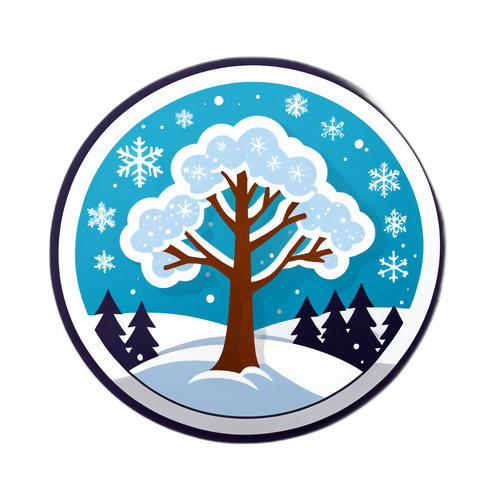 Wetter Schnee Aufkleber