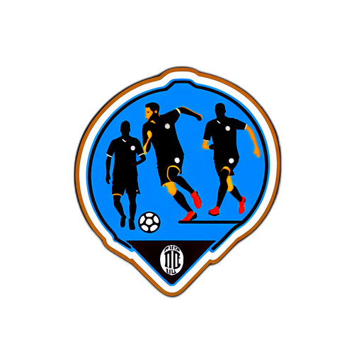 Adesivo a tema Inter Milan con silhouette di giocatori