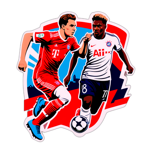 Bold grafik af Bayern München og RB Leipzig spillere