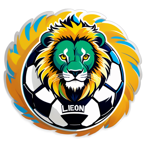 Stiker Petualangan Logo Singa Club Leon
