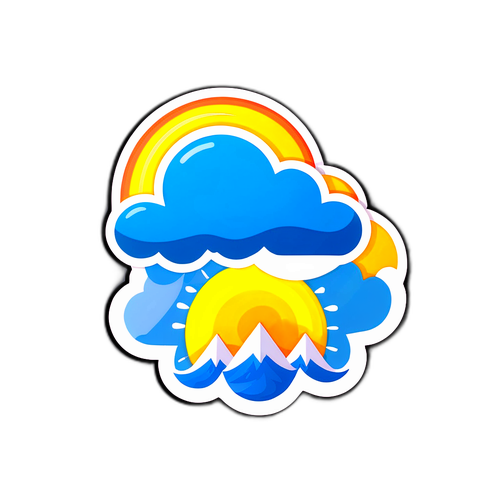 สติกเกอร์สภาพอากาศดี