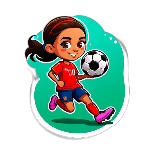 Autocolant jucătoare de fotbal Lia Savonea