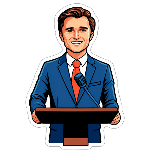 Charlie Kirk ved podiet