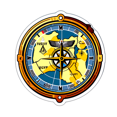 Sticker que captura la esencia de Egipto en un viaje