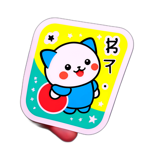 かわいい猫のステッカー