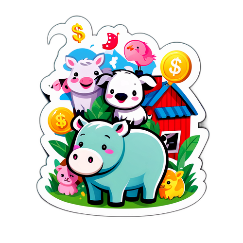 Makulay na Sticker ng Farm Bank