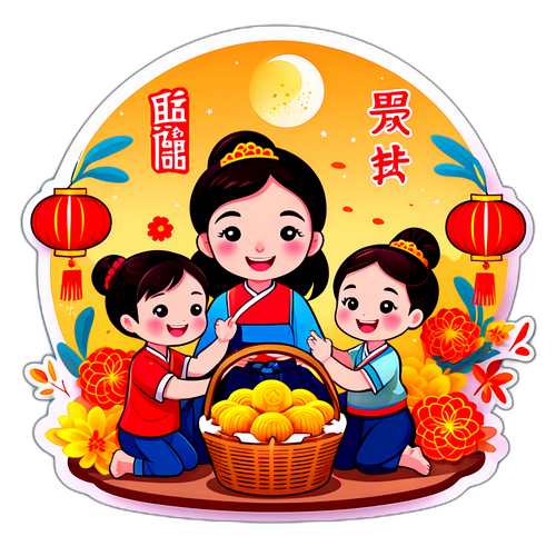 中秋佳節慶祝圖