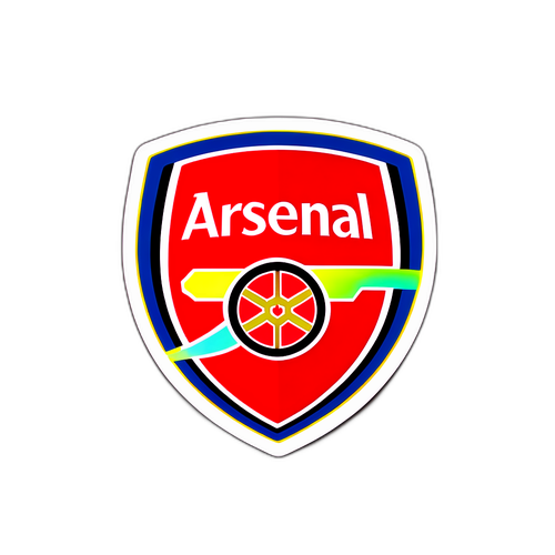 Стикер с логотипами Арсенала и Уулверхэмптона