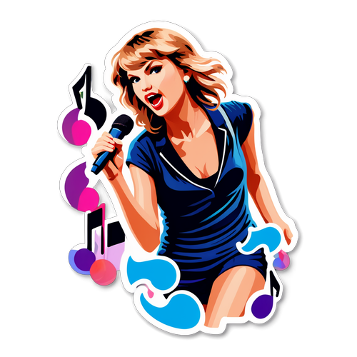 Kraftig konsertsticker med Taylor Swift