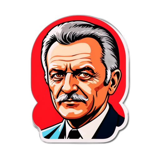 Retro stylizacja Jaceka Gmoche z elementami kultury polskiej lat 80.