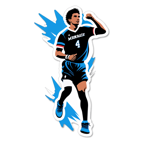 Silhouette de Michael Morales avec un fond dynamique
