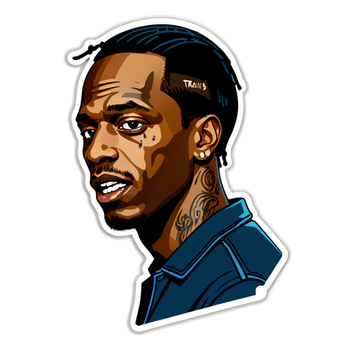 Trendy klistremerke av Travis Scott
