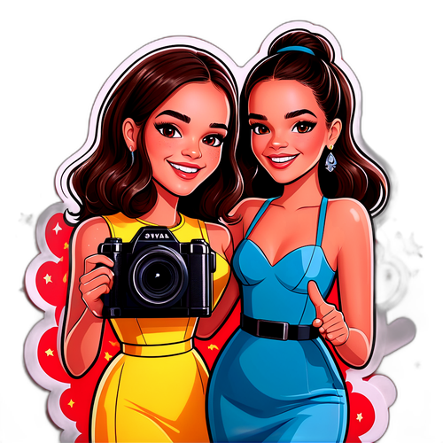 Diseño de caricatura de Bruna Marquezine en la alfombra roja