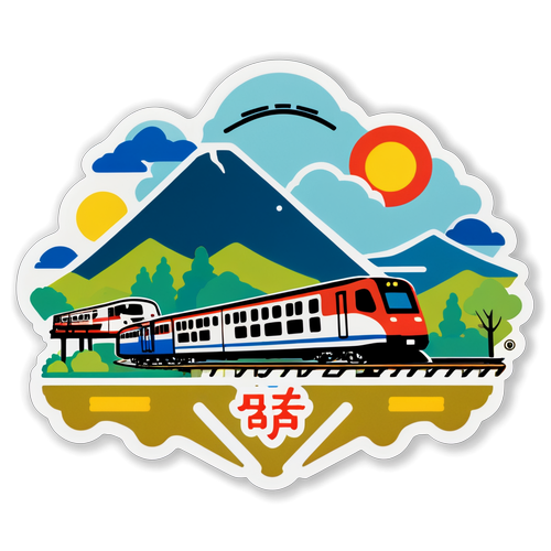 東武東上線の列車と駅の風景ステッカー