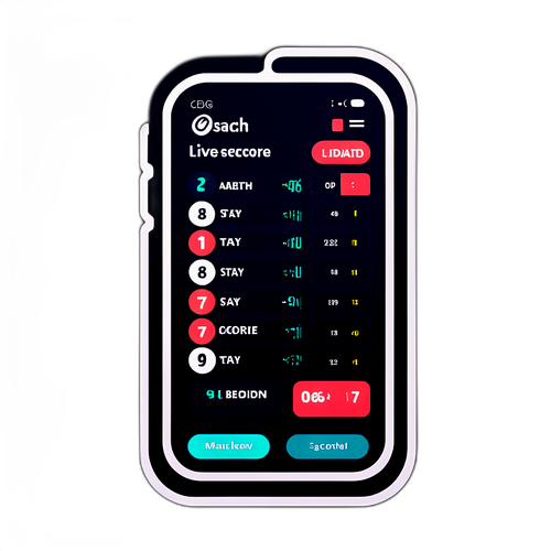 Rekaan Livescore Minimalis dengan Grafik Laptop atau Smartphone