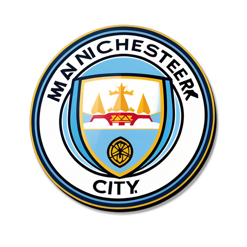 Manchester City logó modern grafikával