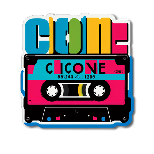Retro Cassette Tape Sticker