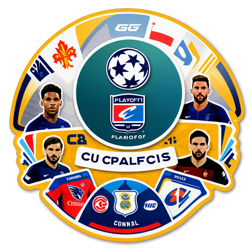 Sticker biểu tượng của lượt bốc thăm playoff C1