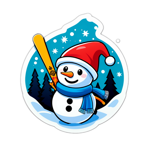 Vánoční sněhulák s logem ZOH 2026