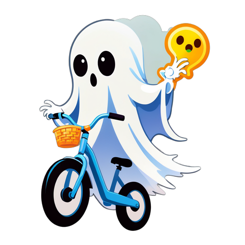 Whimsical Ghostly Adventures on Two Wheels