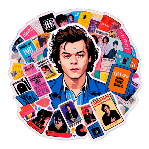 Trendig klistermärke av Harry Styles