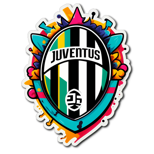 Emblema echipei Juventus în stil graffiti