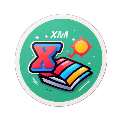 สติกเกอร์ XM ที่ออกแบบด้วยกราฟิกสมัยใหม่