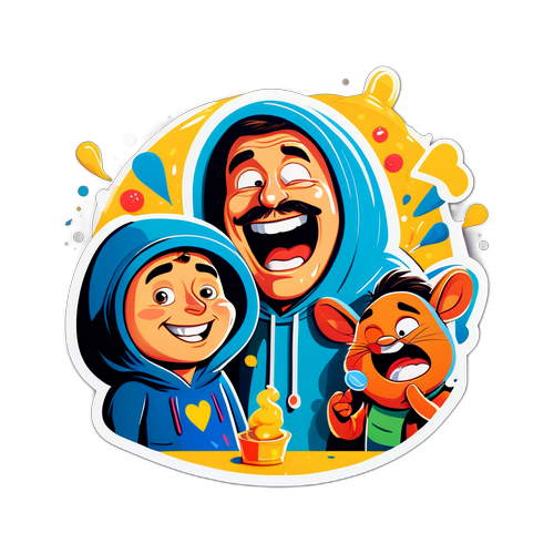 Sticker Momen Lucu dari Sketsa Vitaly Zdorovetskiy