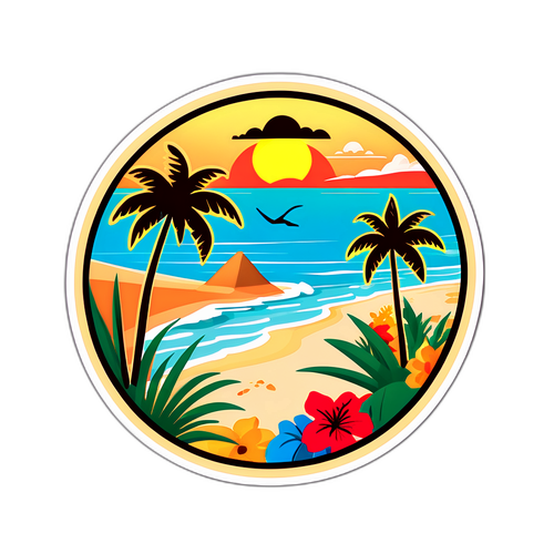 Sticker z motywem Mozambiku