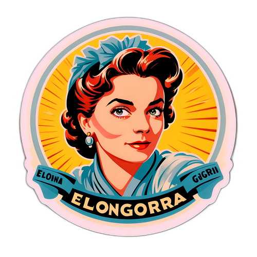 Adesivo in stile poster di film vintage di Eleonora Giorgi