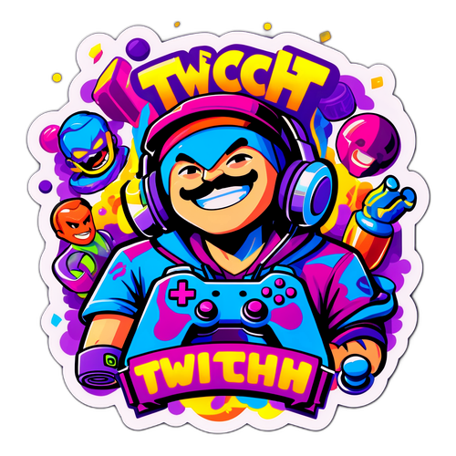 A lively Twitch gaming marathon scene