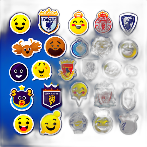 Stiker Piala Premier dengan Emoji