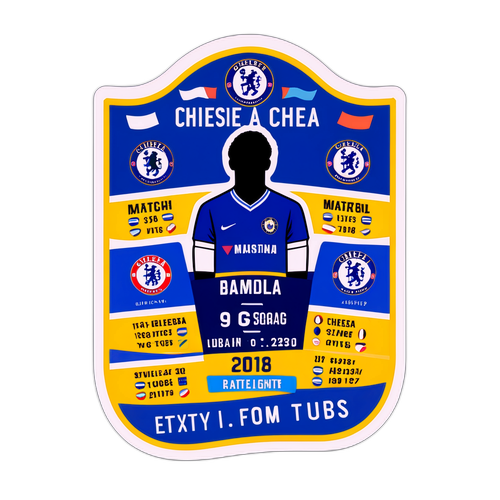 Sticker ya Chelsea ya Kichwa ya Retro