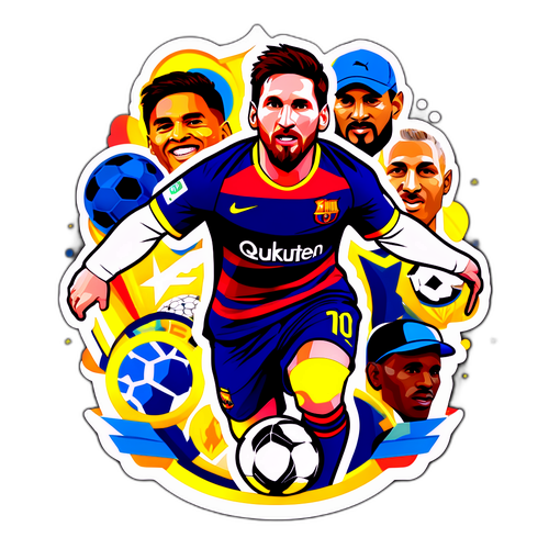 Firande av Fotbollslegender med Messi