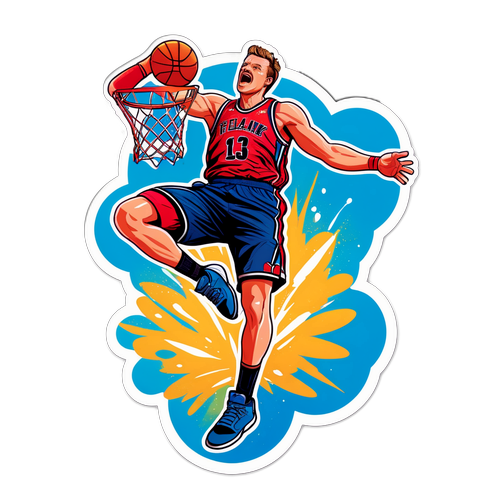 Jens-Frederik Nielsen i en slam dunk