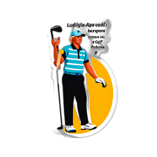 Ludvig Åberg med golfklubba