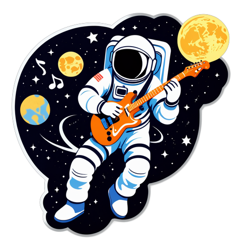 Astronaut Rocking the Moon