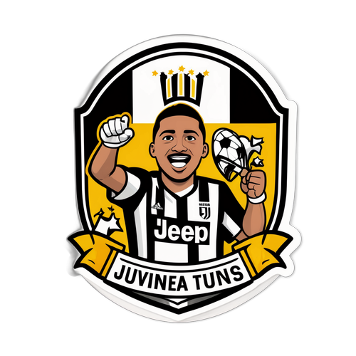 Sticker jucător dedicat fanilor Juventus