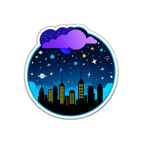 NASDAQ綜合指數主題夜空貼紙