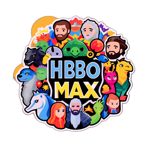 Färgstark HBO Max Klistermärke