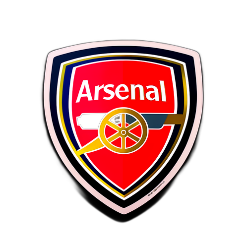 สติกเกอร์โลโก้ Arsenal พร้อมข้อความ "รัก Arsenal ไม่มีวันจาง"