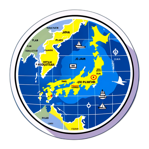日本三岛战略规划贴纸
