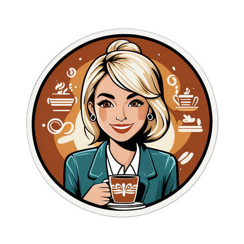 Alessia Marcuzzi in un caffè alla moda