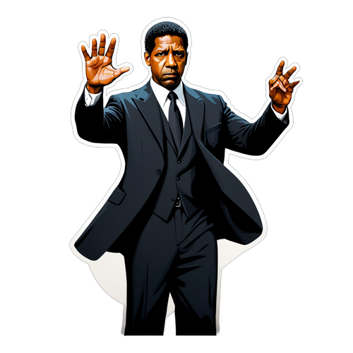 Denzel Washingtons Uovertrufne K 능ker: Oplev Kraften i denne Cinematiske Sticker!