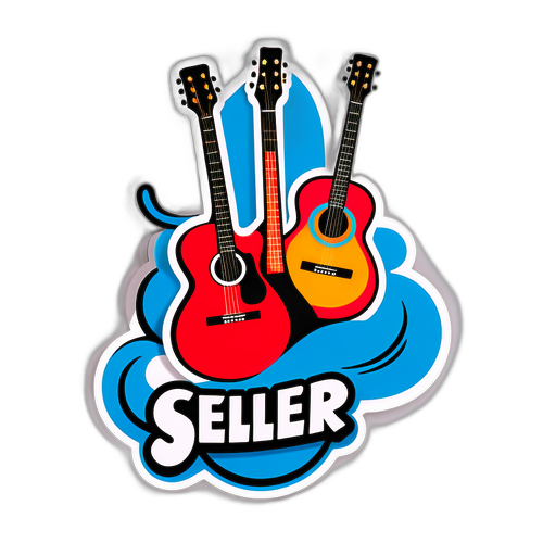 Seiler und Speer Sticker mit Gitarren und Noten