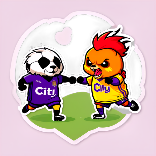 Stiker Sepak Bola: Petarung Mascot Orlando City dan Chicago Fire