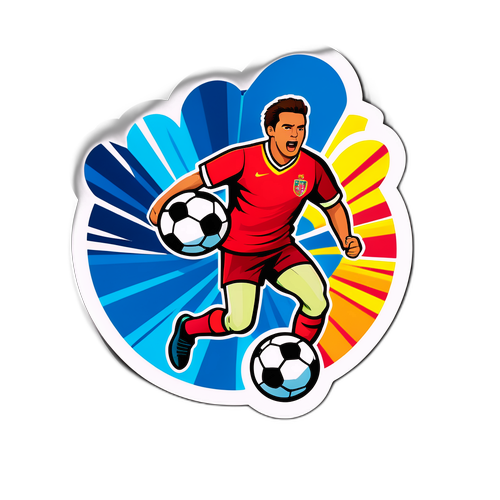 สติ๊กเกอร์ที่แสดงถึงความตื่นเต้นของแฟนฟุตบอลในสนาม