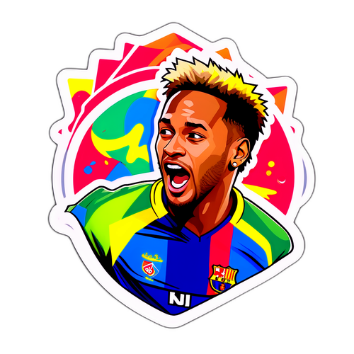 Adesivo Emocional com Gol do Neymar