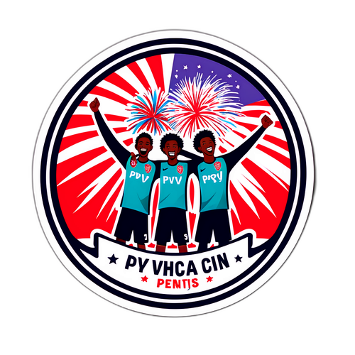 Sticker ya PSV Eindhoven yenye sherehe za goli